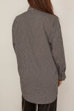 R13 Shawl Lapel Shirt in Black and White Stripe