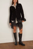 R13 Shrunken Sweater Blazer in Black Boucle