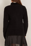 R13 Shrunken Sweater Blazer in Black Boucle