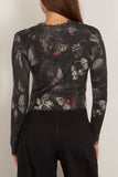 R13 Printed Baby Crewneck in Red Grey Black Butterfly