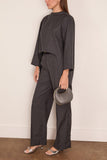 Plan C Long Sleeve Shirt in Melange Black/White