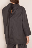 Plan C Long Sleeve Shirt in Melange Black/White