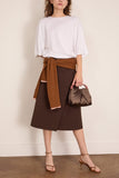 Plan C Skirt in Dark Brown