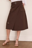 Plan C Skirt in Dark Brown
