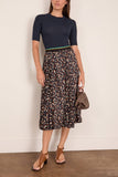 Plan C Pleated Skirt in Brown Fantasy