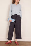 Plan C Taffeta Trousers in Navy