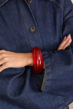 Lizzie Fortunato Arc Cuff in Cherry/Red