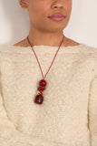 Lizzie Fortunato Museo Cord II Necklace in Bordeaux/Red