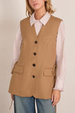 Marni Wool Vest in Biscuit