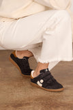Isabel Marant Beth Sneaker in Faded Black/Chalk