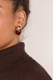 Lizzie Fortunato Toro Earrings in Aubergine Brown