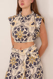 Lemlem Muna Ruched Crop Top in Adey Soleil