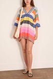 Lemlem Belkis V-Neck Caftan in Pariti Fiesta