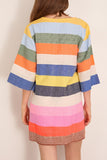 Lemlem Belkis V-Neck Caftan in Pariti Fiesta