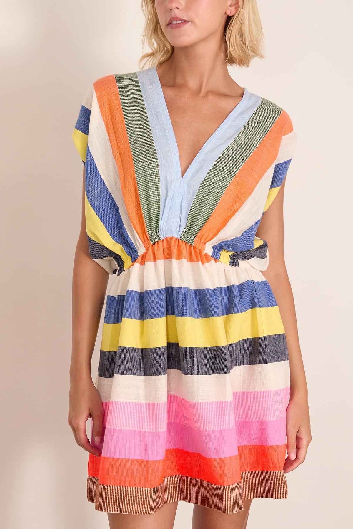 Lemlem Alem Plunge Dress in Pariti Fiesta – Hampden Clothing
