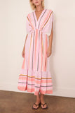 Lemlem Leila Plunge Dress in Kiremiti Pink