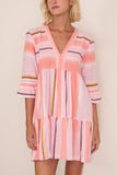 Lemlem Hanna Flutter Dress in Kiremiti Pink