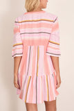 Lemlem Hanna Flutter Dress in Kiremiti Pink
