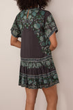 Sea Tulla Print Short Sleeve Dress in Multi