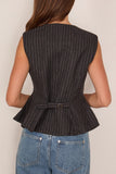 Sea Johanna Pintstripe Vest in Gray