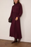 Sea Charlize Print Raglan Dress in Burgundy