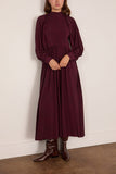 Sea Charlize Print Raglan Dress in Burgundy