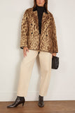 Forte Forte Royal Leopard Jacquard Double Breasted Coat in Gold