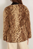 Forte Forte Royal Leopard Jacquard Double Breasted Coat in Gold