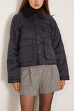 Forte Forte British Cropped Jacket with Corduroy Details in Night