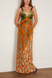 Forte Forte Velvet Slip Dress in Saffron
