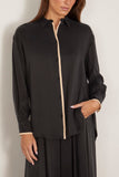 Forte Forte Chic Shirt with Contrasting Details in Black