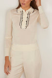 Forte Forte Merino Polo Sweater in Diamond