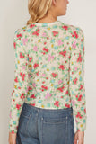 Forte Forte Bouquet Print Alpaca Roundneck Sweater in Lovely