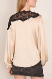 Isabel Marant Azare Satin Top in Champagne