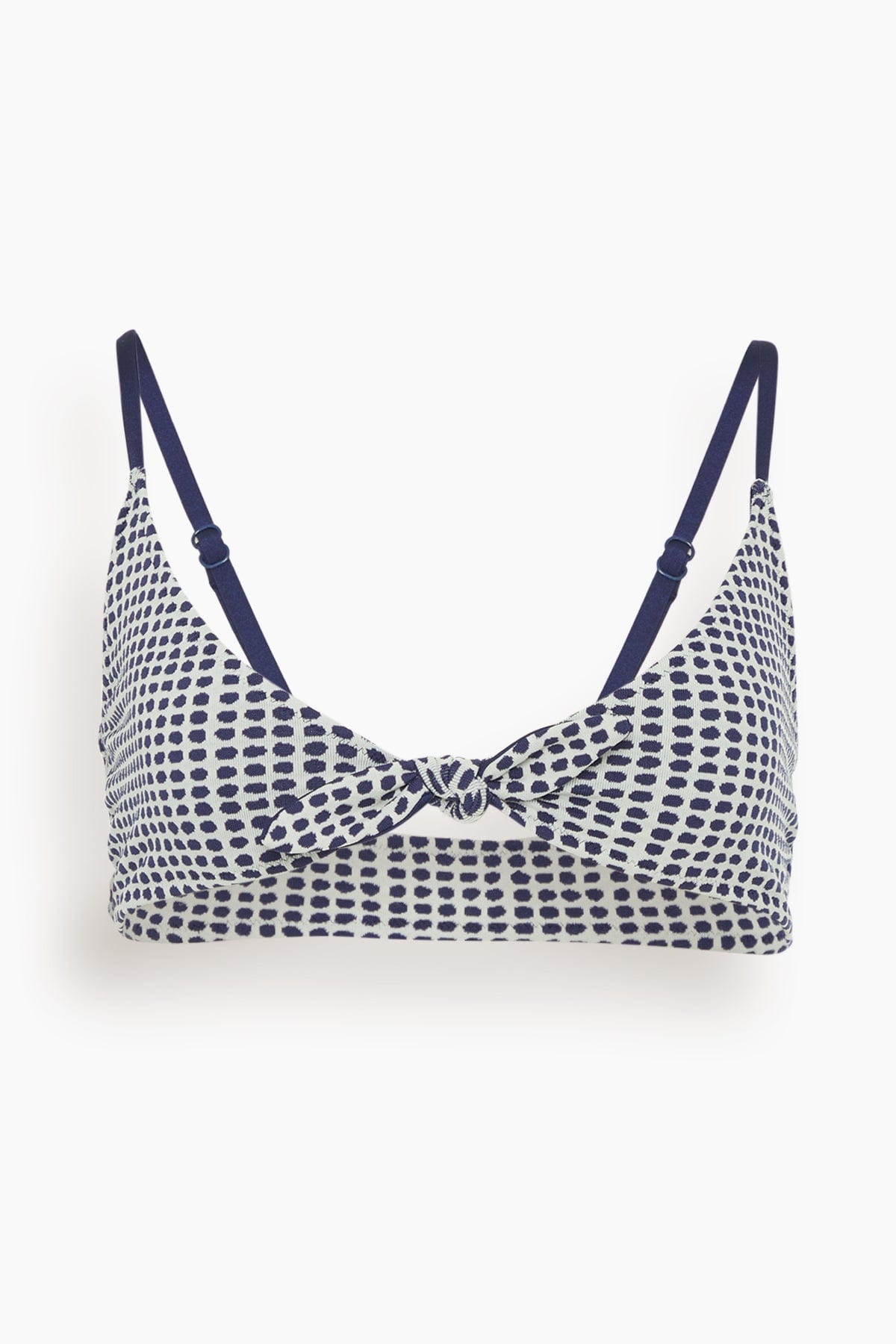 Lemlem Swimwear Sara Tie Front Top in Sisay Blue