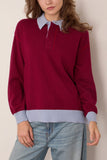Staud Michael Cashmere Sweater in Crimson