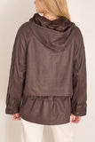 Staud Gondola Leather Jacket in Earth