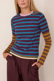 Staud Dillon Tee in Potter Stripe Multi