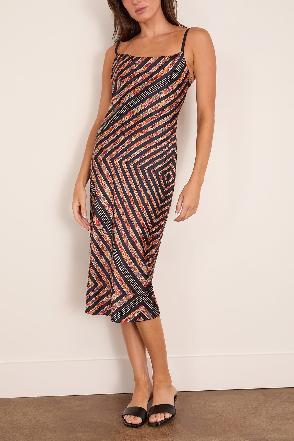 staud midi dress STAUD, Amelie in Ivory, Size Medium Made out of lightweight cotton poplin. Auden Navy Sleeveless High Neck