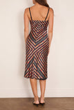 Staud Evangeline Silk Midi Dress in Studio