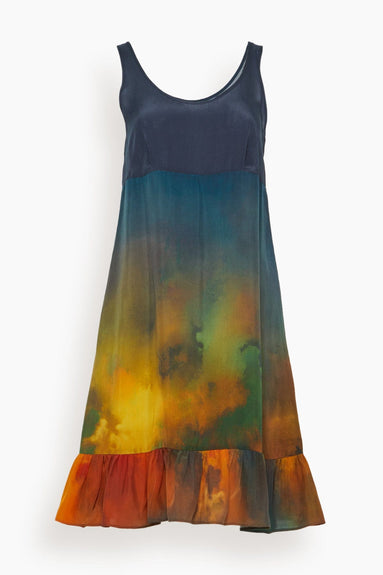 R13 Dresses Tank Slip Dress in Tie-Dye Print