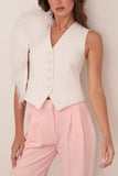Hellessy Pilar Vest in Ecru