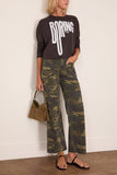 Askk NY Cropped Long Sleeve Printed Tee in Boring