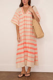 Lemlem Edna V-Neck Dress in Tigist Flame