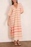 Lemlem Edna V-Neck Dress in Tigist Flame