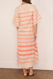 Lemlem Edna V-Neck Dress in Tigist Flame
