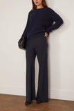 Nili Lotan Marlow Wide Leg Pant in Midnight