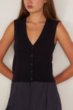 Nili Lotan Porter Sweater Vest in Dark Navy