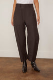 Nili Lotan Shon Wool Pant in Brown Herringbone