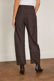 Nili Lotan Shon Wool Pant in Brown Herringbone